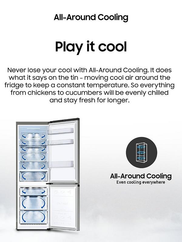 Samsung RB7300T RB34C600EBN/EU 4 Series Frost-Free Classic Fridge Freezer with All Around Cooling - E Rated - Black - Image 4